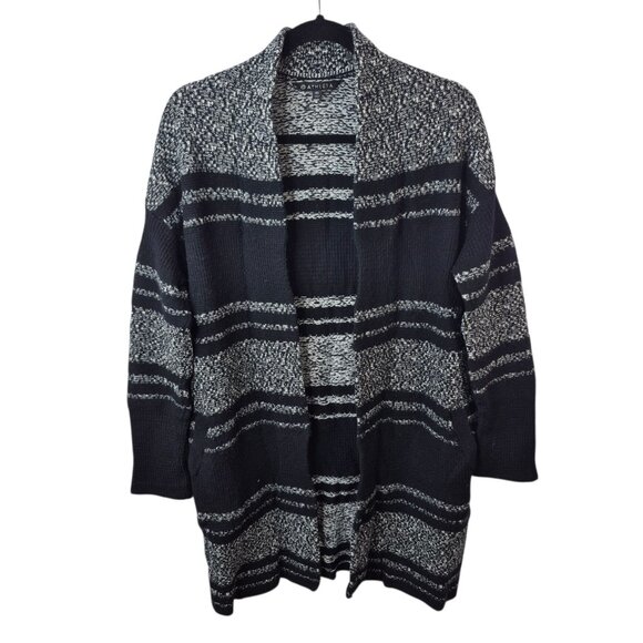 Athleta Womens Sweater Size XS Knit Cardigan Wool Cashmere Duster Black Office - Picture 1 of 8